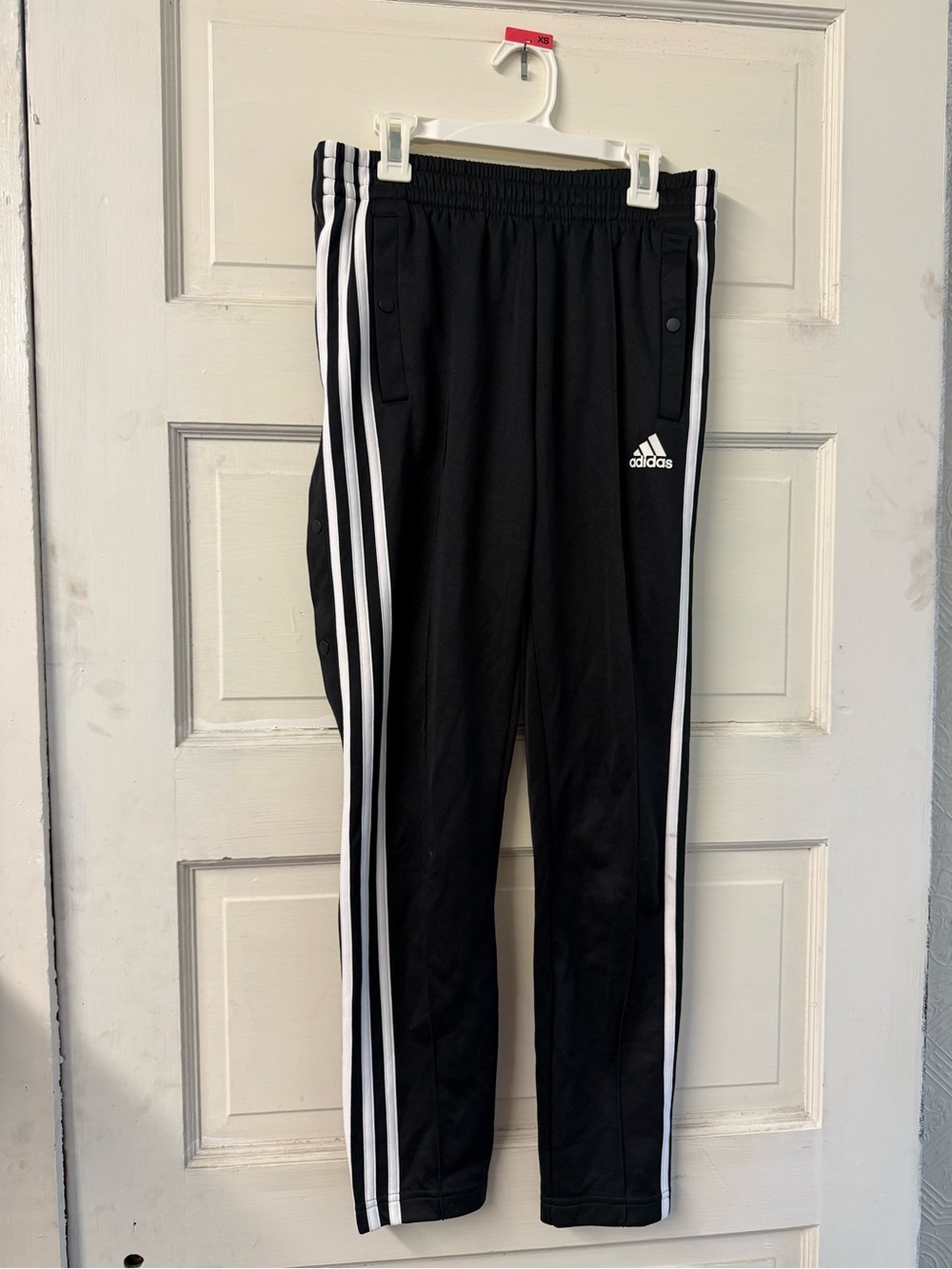 adidas Black Joggers with White Three-Stripes